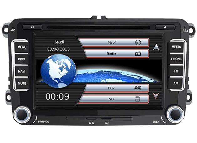 Unterstützt USB/AUX/Lenkradsteuerung Rückfahrkamera 7 Zoll Touchscreen Autostereo Bluetooth mit GPS Navi/ WiFi/ DAB/ FM Radio mit RDS Android Autoradio 1 Din mit Wireless Carplay & Android Auto 