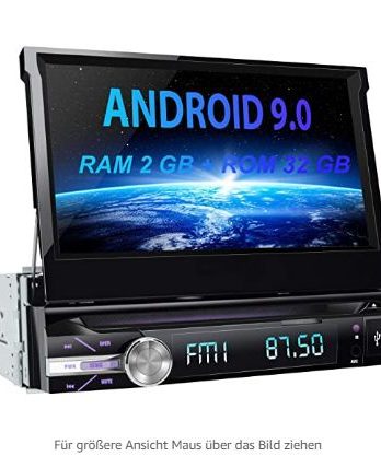 AWESAFE Autoradio mit Android 8.1 Mirrorlink GPS Sat Nav 7 Zoll Touchscreen Bluetooth unterstützt WiFi DVD, CD, USB, SD, RDS, AUX 1 DIN