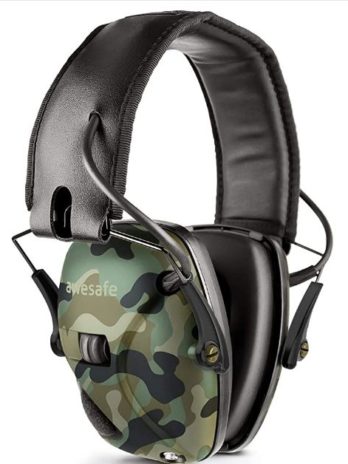 awesafe Elektronischer Schieß-Ohrenschützer, GF01 Lärmminderung Klangverstärkung Elektronischer Gehörschutz, Gehörschutz, NRR 22 dB, Ideal zum Schießen und Jagen