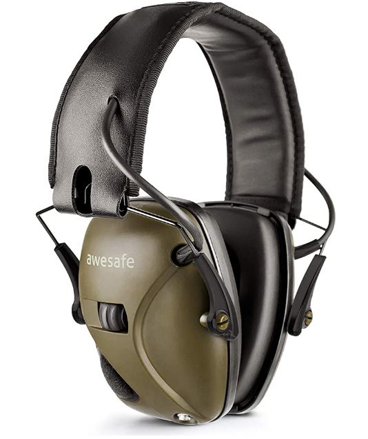 awesafe Elektronischer Schieß-Ohrenschützer, GF01 Lärmminderung  Klangverstärkung Elektronischer Gehörschutz, Gehörschutz, NRR 22 dB, Ideal  zum Schießen und Jagen –