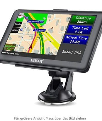 AWESAFE GPS Navi Navigation für Auto LKW PKW KFZ Navigationsgerät 7 Zoll Lebenslang Kostenloses Kartenupdate 2020 Europa Karten