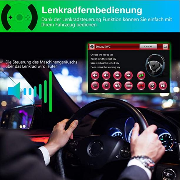 AWESAFE Radio für VW Golf 5 Golf 6 Skoda Seat, 2 DIN Autoradio mit Navi  Bluetooth CD-Laufwerk 7 Zoll Bildschirm