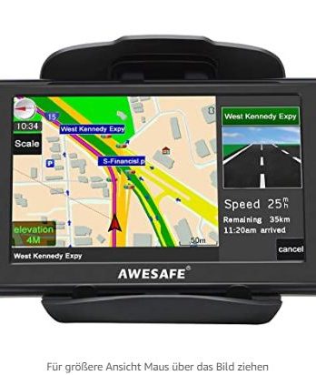 AWESAFE Navigationsgeräte für Auto LKW 5 Zoll Touchscreen Navigation Lebenslang Kostenloses Kartenupdate 2020 Europa-Karte