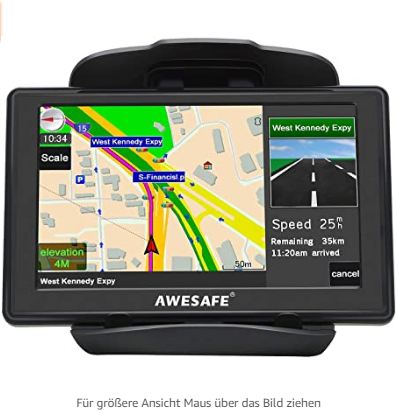 AWESAFE Navigation für Auto Navigationsgerät 7 Zoll Navigationssystem mit Professional Europa Karten Lebenslang Kartenupdate 