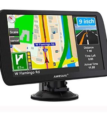 Navigationsgerät, 22,9 cm (9 Zoll) GPS-Navigation für LKWs, LKWs, Wohnwagen, Sat Navs für Autos UK Fußgänger, Notfallbus, Taxi